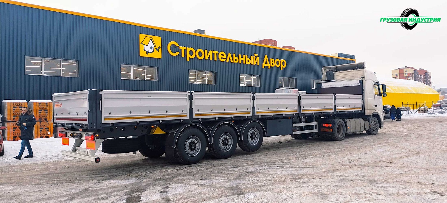 Отгрузка полуприцепа бортовая платформа Kässbohrer SPL в Одинцово